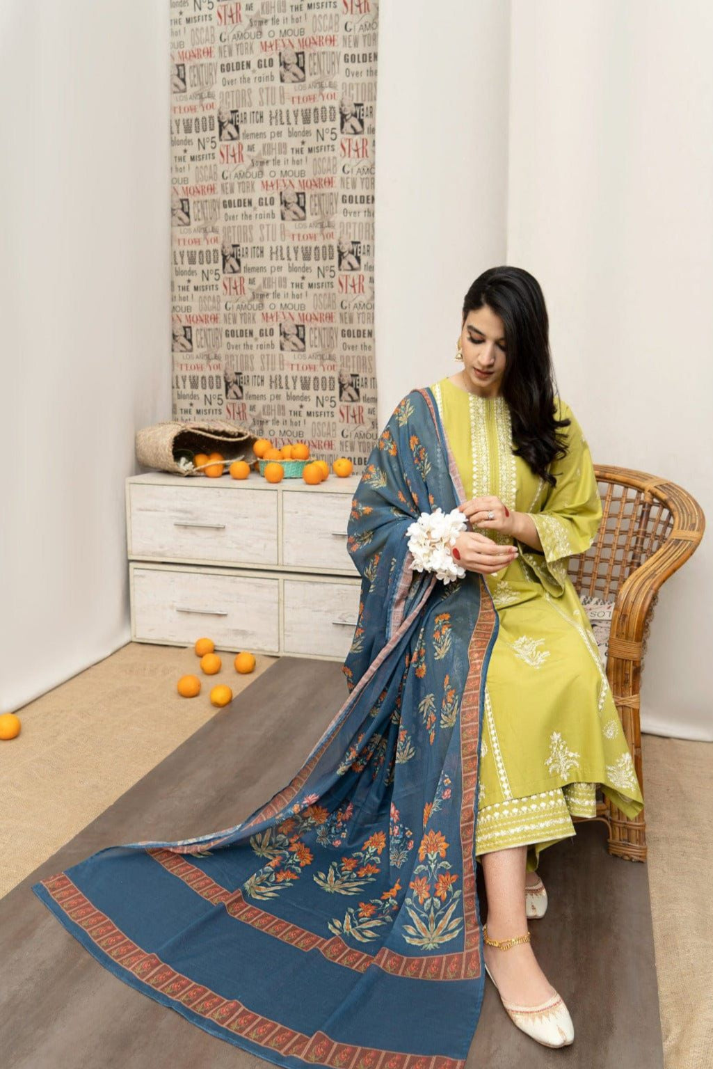 DFW-929 Urge Heavy Embroidery 3PC Dhanak Suit