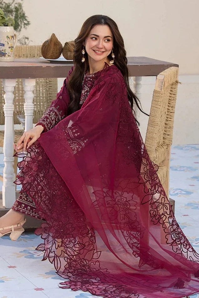 DFW-893 Qalamkar Heavy Embroidery 3PC Dhanak Suit