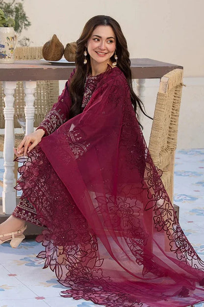 DFW-893 Qalamkar Heavy Embroidery 3PC Dhanak Suit