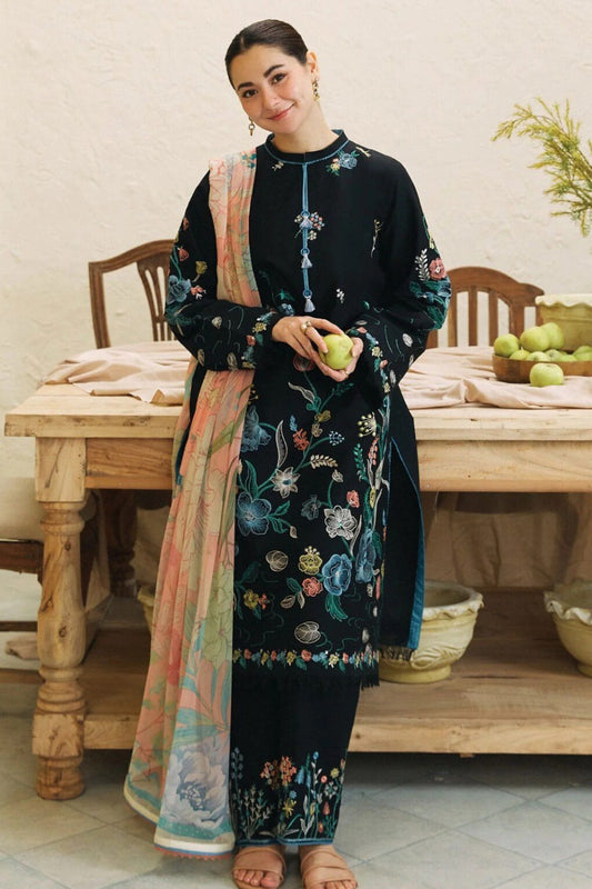 DFW-881 Zara Shah  Jahan Heavy Embroidery 3PC Linen Suit