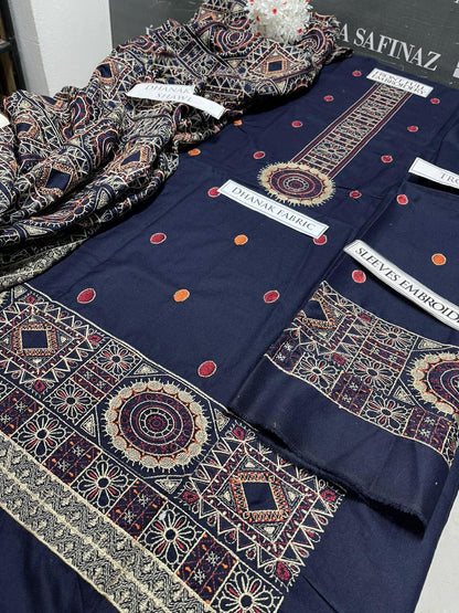 DFW-1082 Bareeze Heavy Embroidery 3PC Dhanak Suit