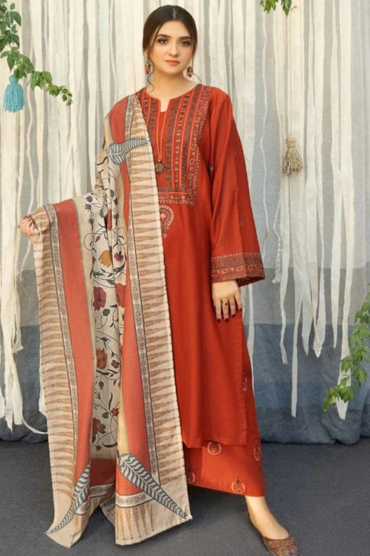 DFW-992 A Sling Heavy Embroidery 3PC Dhanak Suit