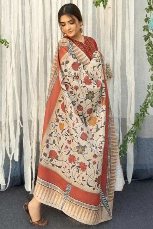 DFW-992 A Sling Heavy Embroidery 3PC Dhanak Suit