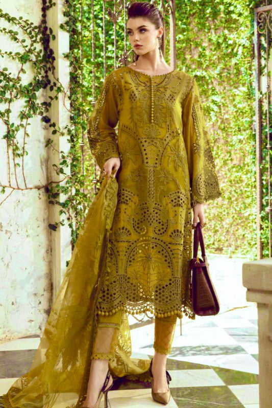 DFW-353 Maria B Heavy Embroidery 3Pc Lawn Suit