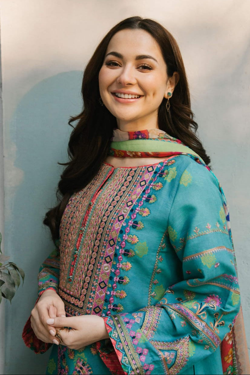 DFW-1217 Zara Shah Jahan Embroidery 3PC Dhanak Suit