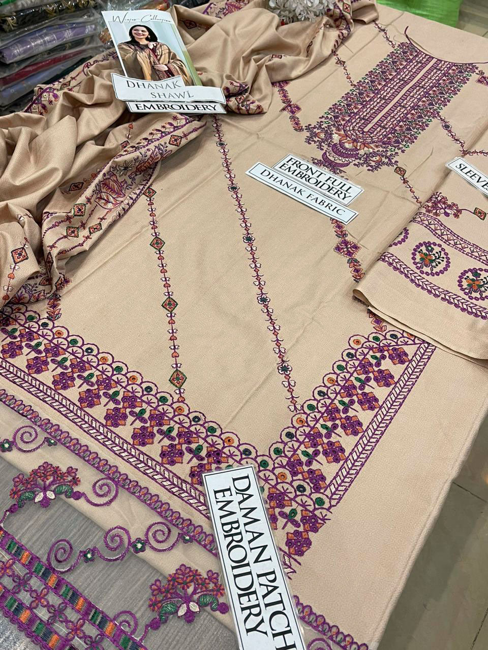 DFW-1207 Florent Embroidery 3PC Dhanak Suit