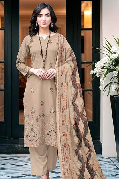 DFW-1151 Bareeze Heavy Embroidery 3PC Dhanak Suit