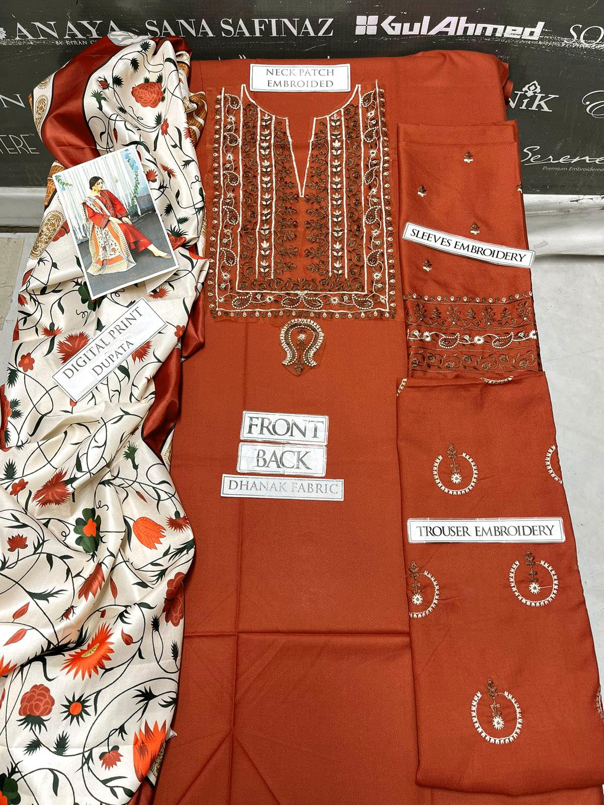 DFW-992 A Sling Heavy Embroidery 3PC Dhanak Suit