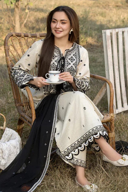 DFW-1040 Qalamkar Embroidery 3PC Dhanak Suit