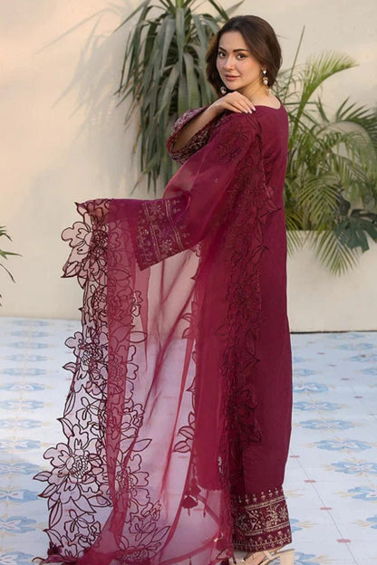 DFW-893 Qalamkar Heavy Embroidery 3PC Dhanak Suit
