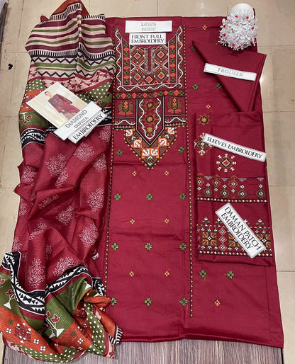 DFW-1269 Sapphire Embroidery 3PC Lawn Suit