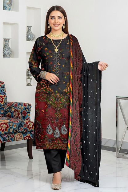 DFW-1182 Baroque Embroidery 3PC Dhanak Suit