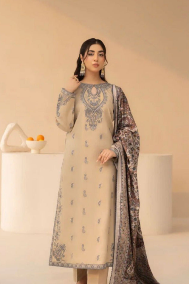 DFW-518 Mohagani Heavy Embroidery 3Pc Lawn Suit