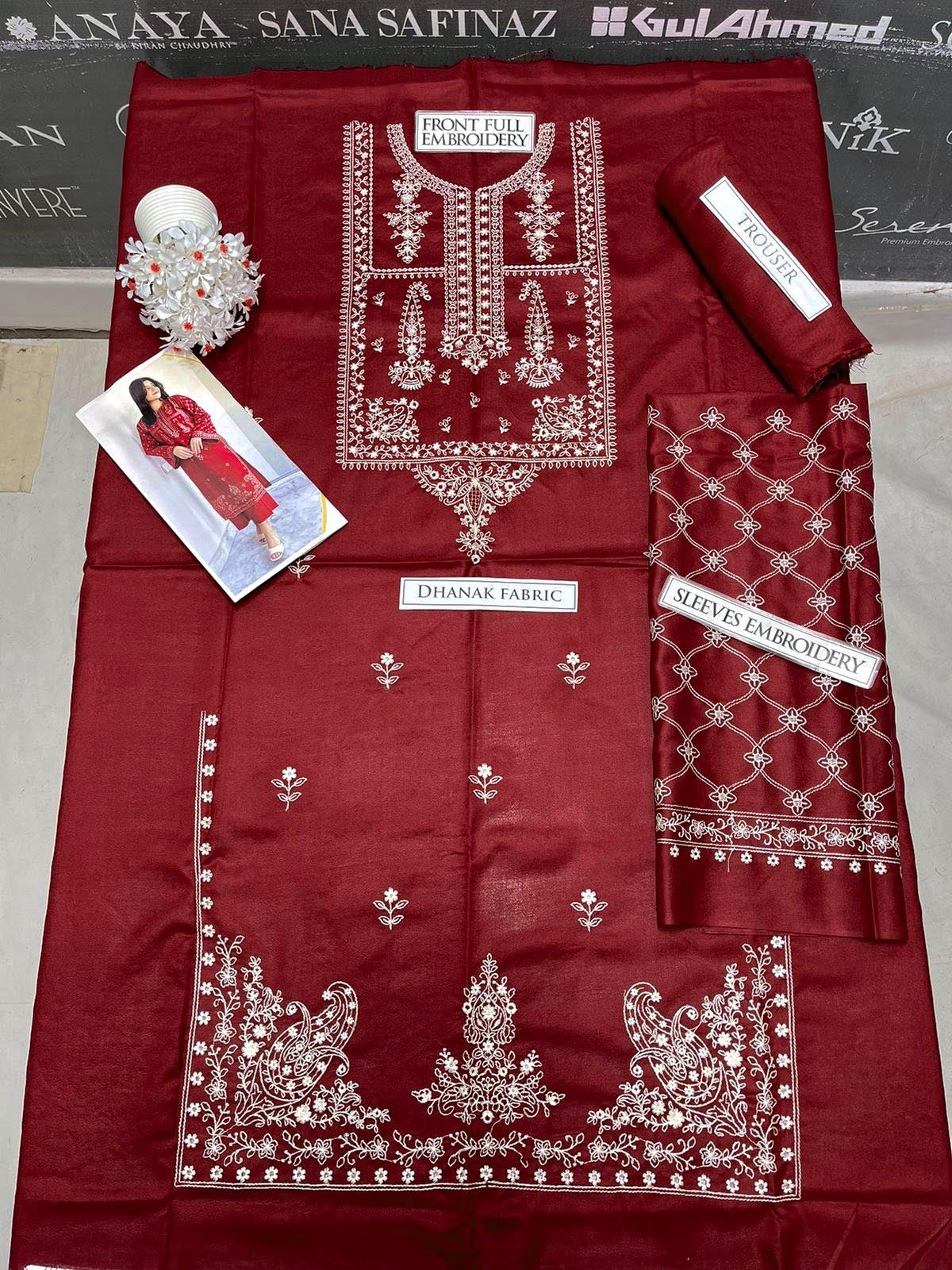 DFW-1009 Sapphire Embroidery 2PC Dhanak Suit