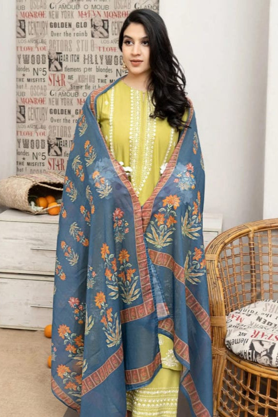 DFW-929 Urge Heavy Embroidery 3PC Dhanak Suit