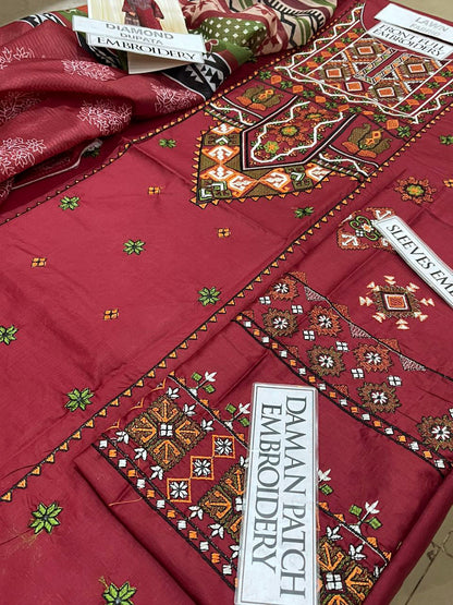 DFW-1269 Sapphire Embroidery 3PC Lawn Suit