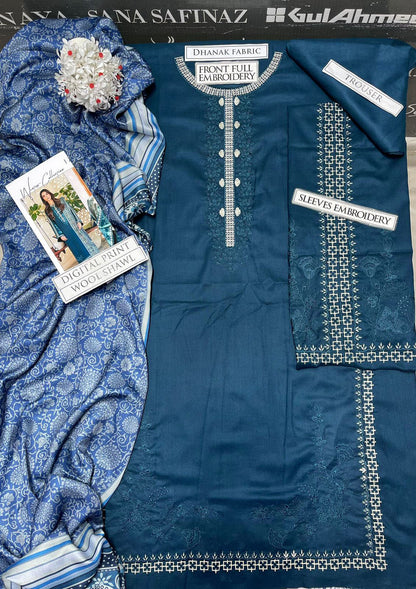 DFW-1175 Izel Embroidery 3PC Dhanak Suit