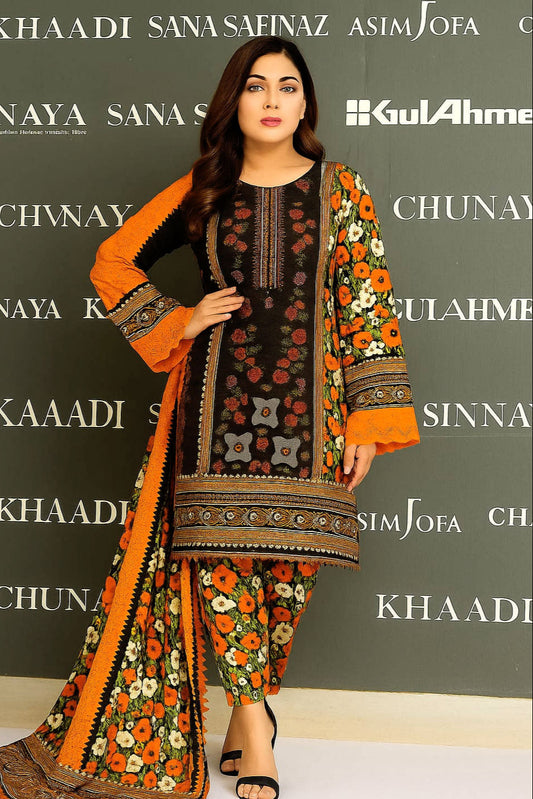 DFW-924 Bin Saeed Heavy Embroidery 3PC Lawn Suit
