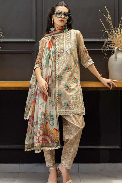 DFW-1191 Zainab Chottani Embroidery 3PC Karandi Suit