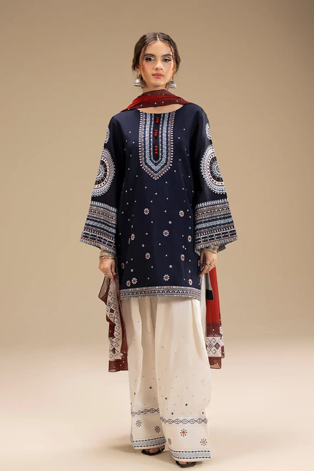 DFW-1083 Jazmin Heavy Embroidery 3PC Dhanak Suit