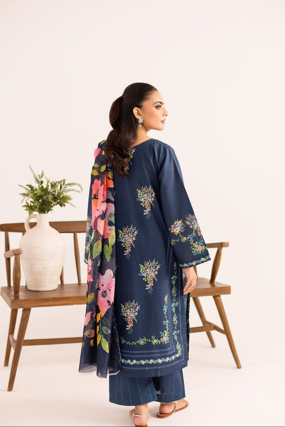 DFW-1074 Zara Shah Jahan Embroidery 3PC Dhanak Suit