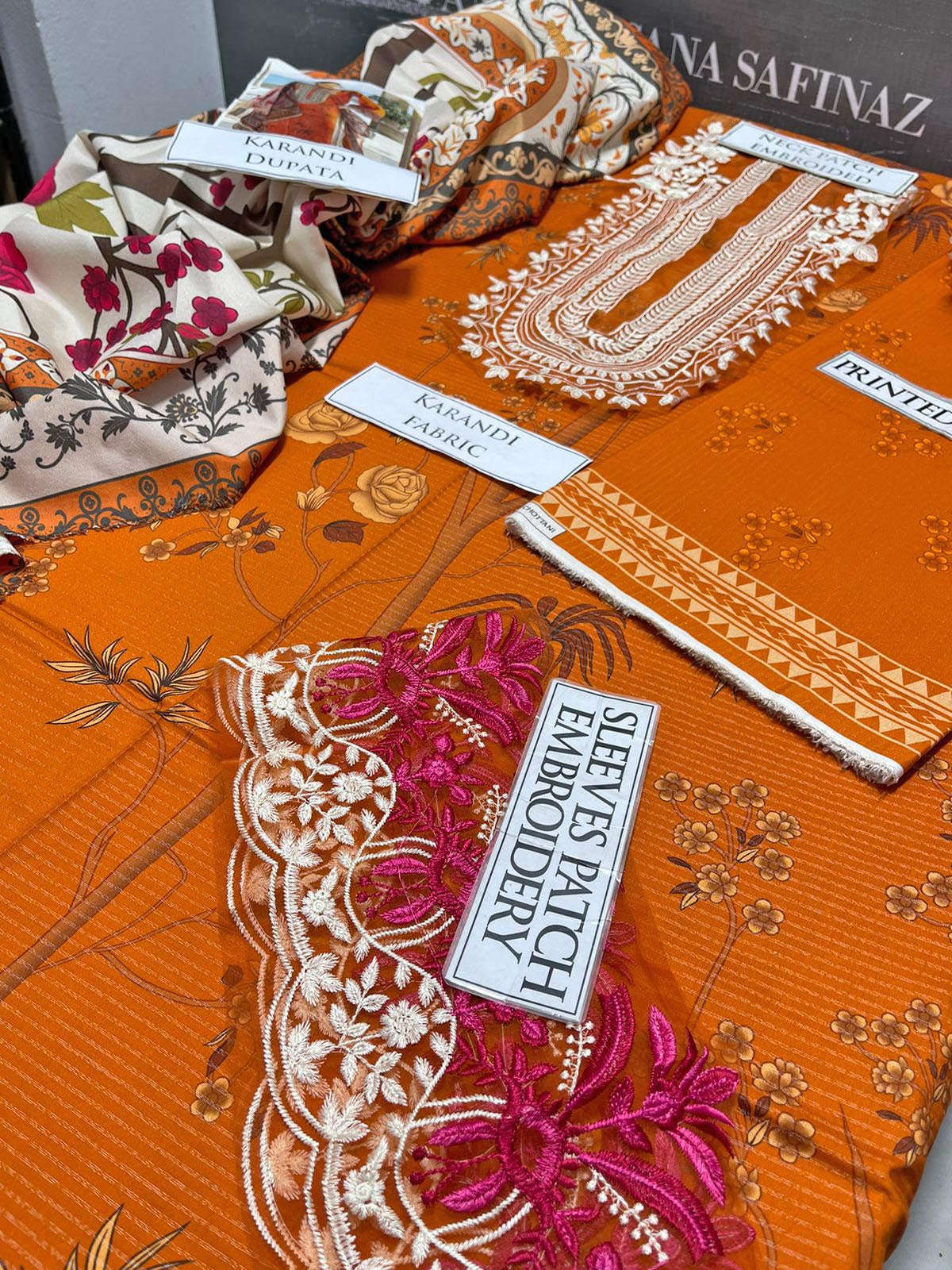 DFW-1125 Zainab Chottani Embroidery 3PC Karandi Suit