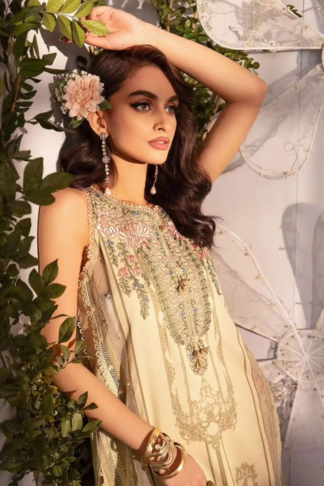 DFW-210 Maria B Heavy Embroidery 3Pc Lawn Suit