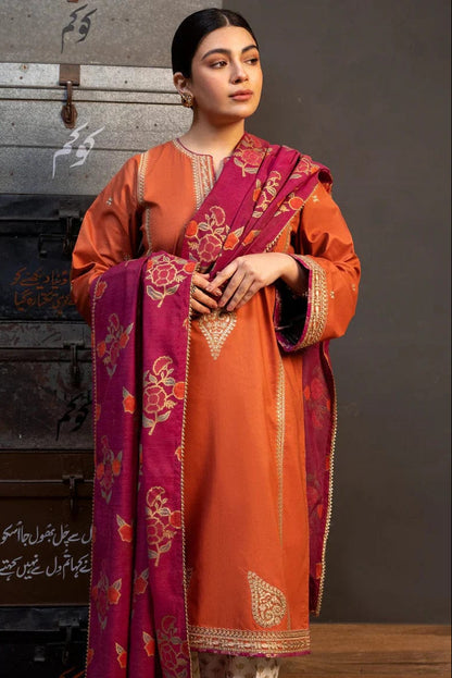 DFW-1062 Zara Shah Jahan Embroidery 3PC Dhanak Suit