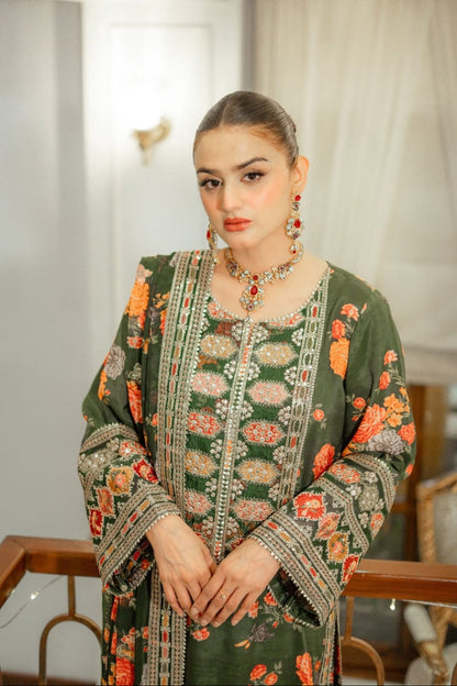 DFW-1177 Aneelas Embroidery 3PC Karandi Suit