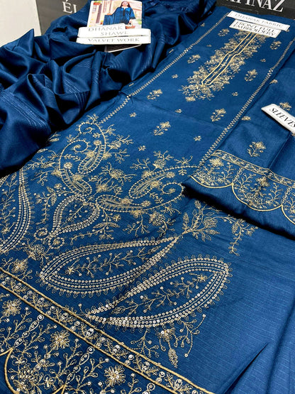 DFW-1154 Bareeze Heavy Embroidery 3PC Dhanak Suit
