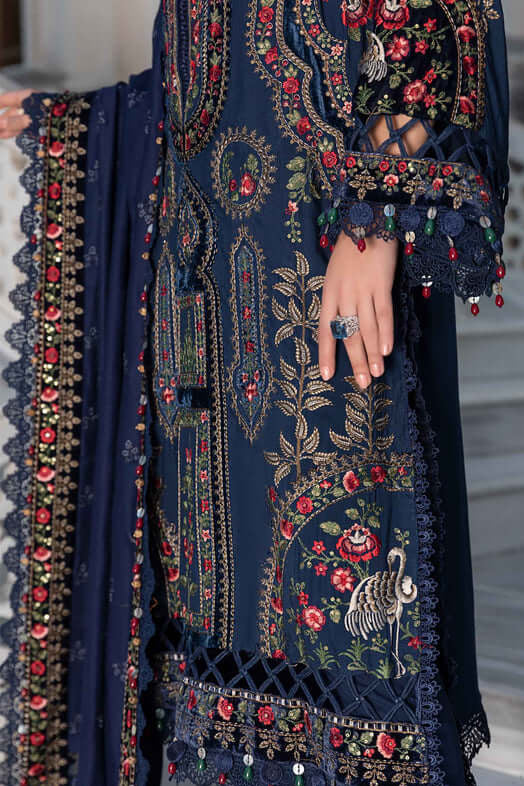 DFW-1168 Maria B Heavy Embroidery 3PC Dhanak Suit