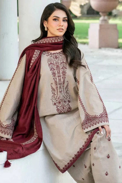 DFW-1090 Baroque Embroidery 3PC Dhanak Suit