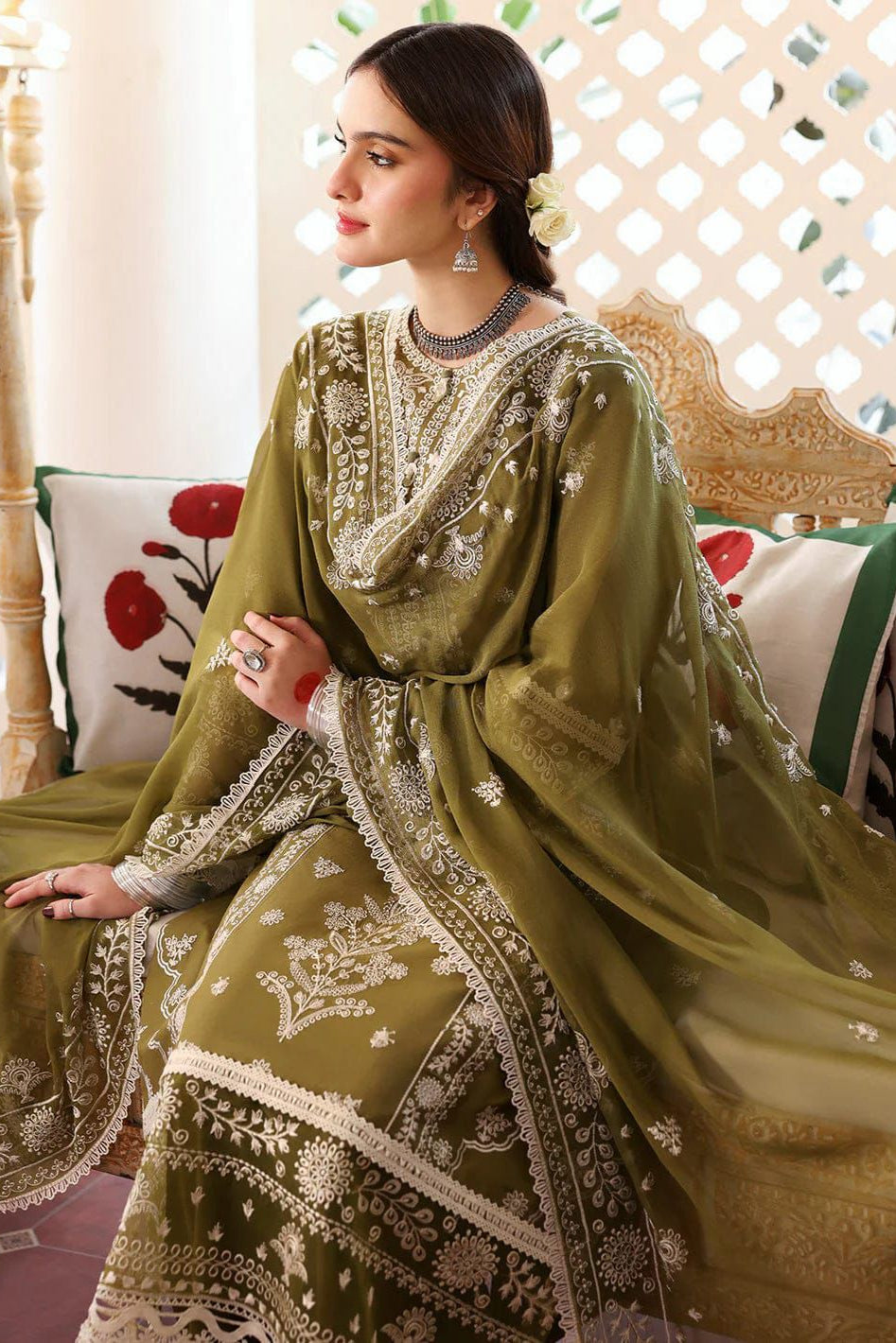 DFW-888 Jazmin Heavy Embroidery 3PC Dhanak Suit