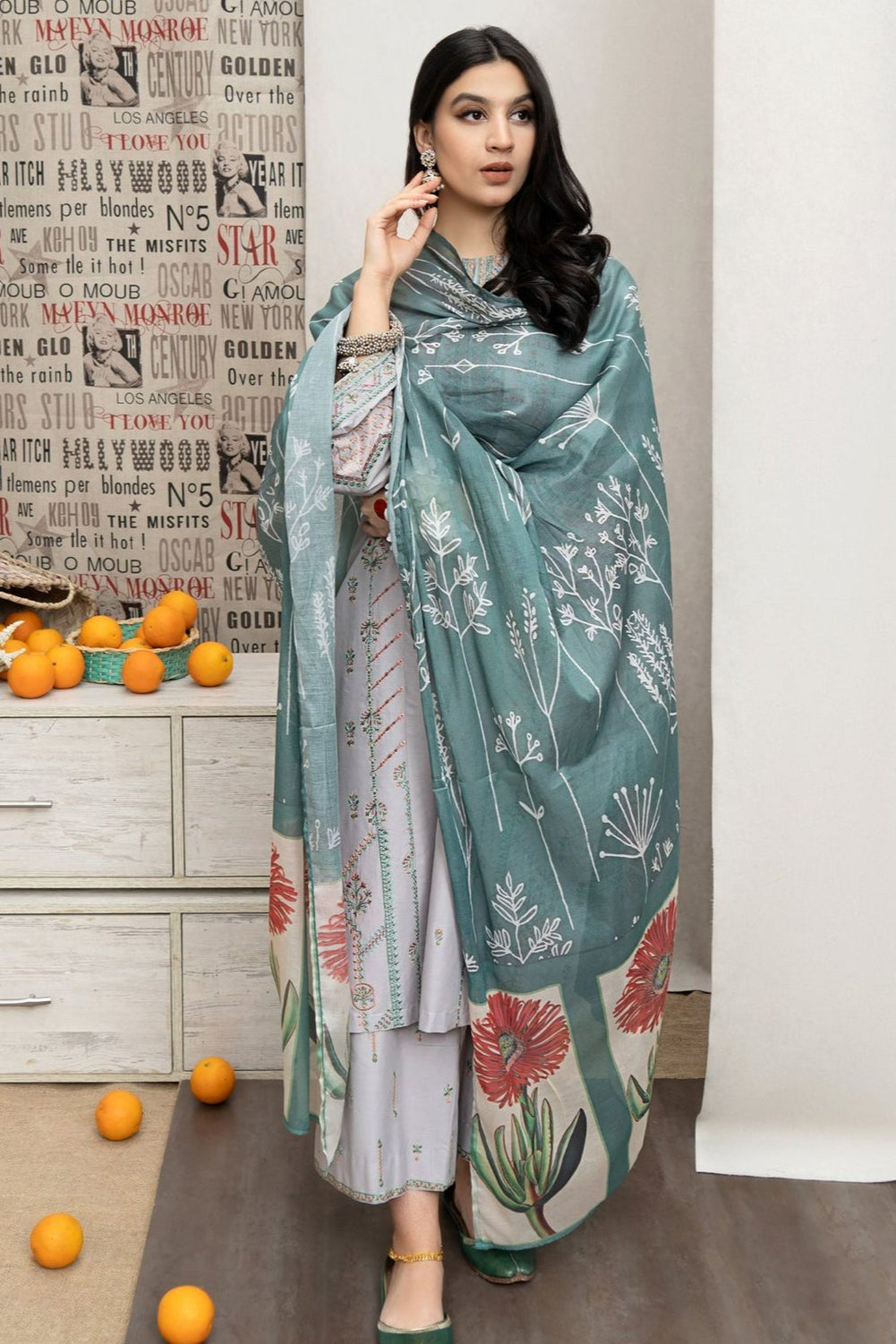 DFW-169 Urge Luxury Heavy Embroidery 3PC Lawn Dress