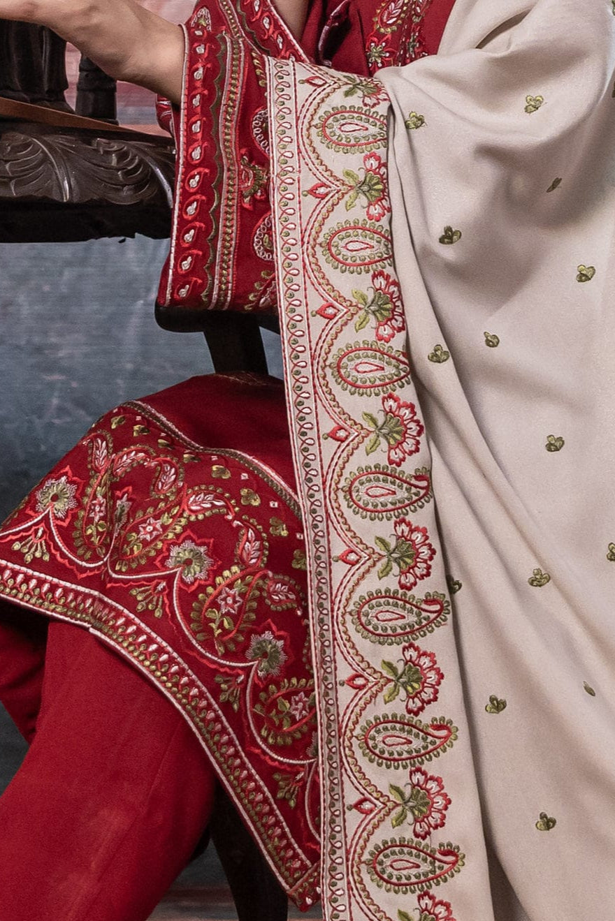 DFW-985 Noor Heavy Embroidery 3PC Dhanak Suit