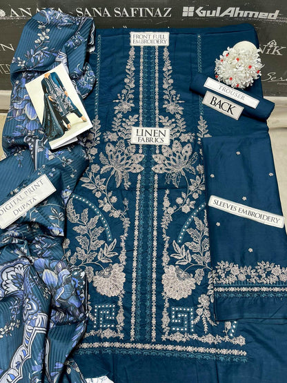 DFW-993 Maria B Heavy Embroidery 3PC Linen Suit