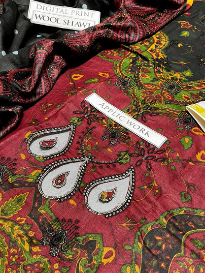 DFW-1182 Baroque Embroidery 3PC Dhanak Suit