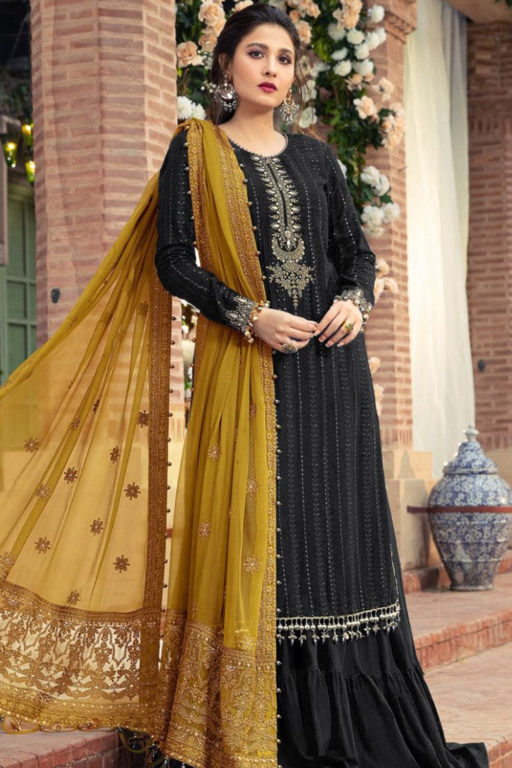 DFW-354 Maria B Heavy Embroidery 3Pc Lawn Suit