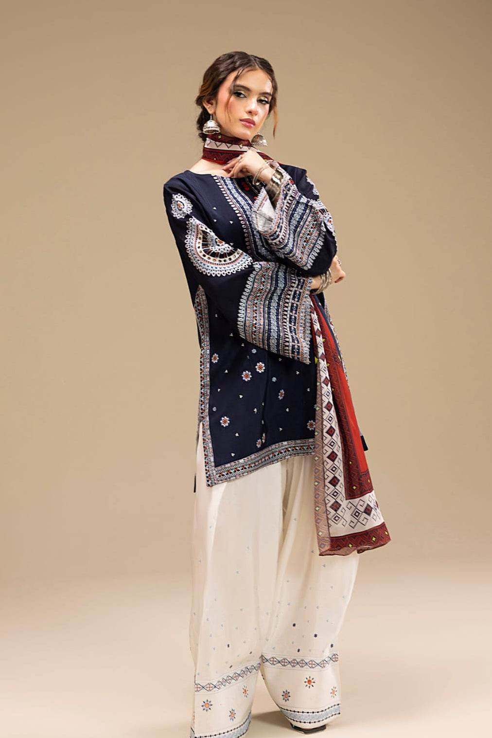 DFW-1083 Jazmin Heavy Embroidery 3PC Dhanak Suit