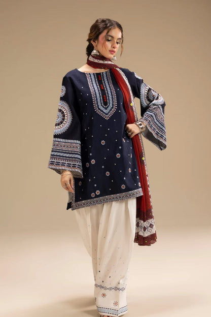 DFW-882 Jazmin Heavy Embroidery 3PC Linen Suit