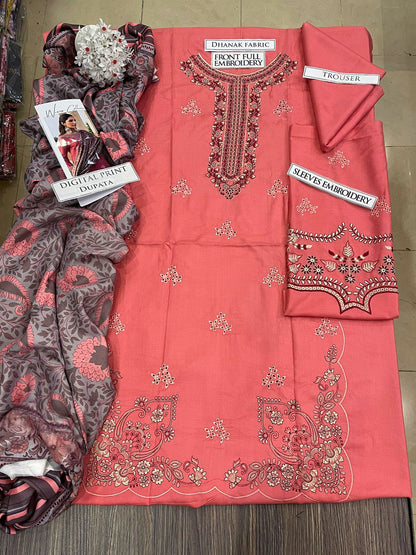 DFW-1244 Izel Embroidery 3PC Dhanak Suit
