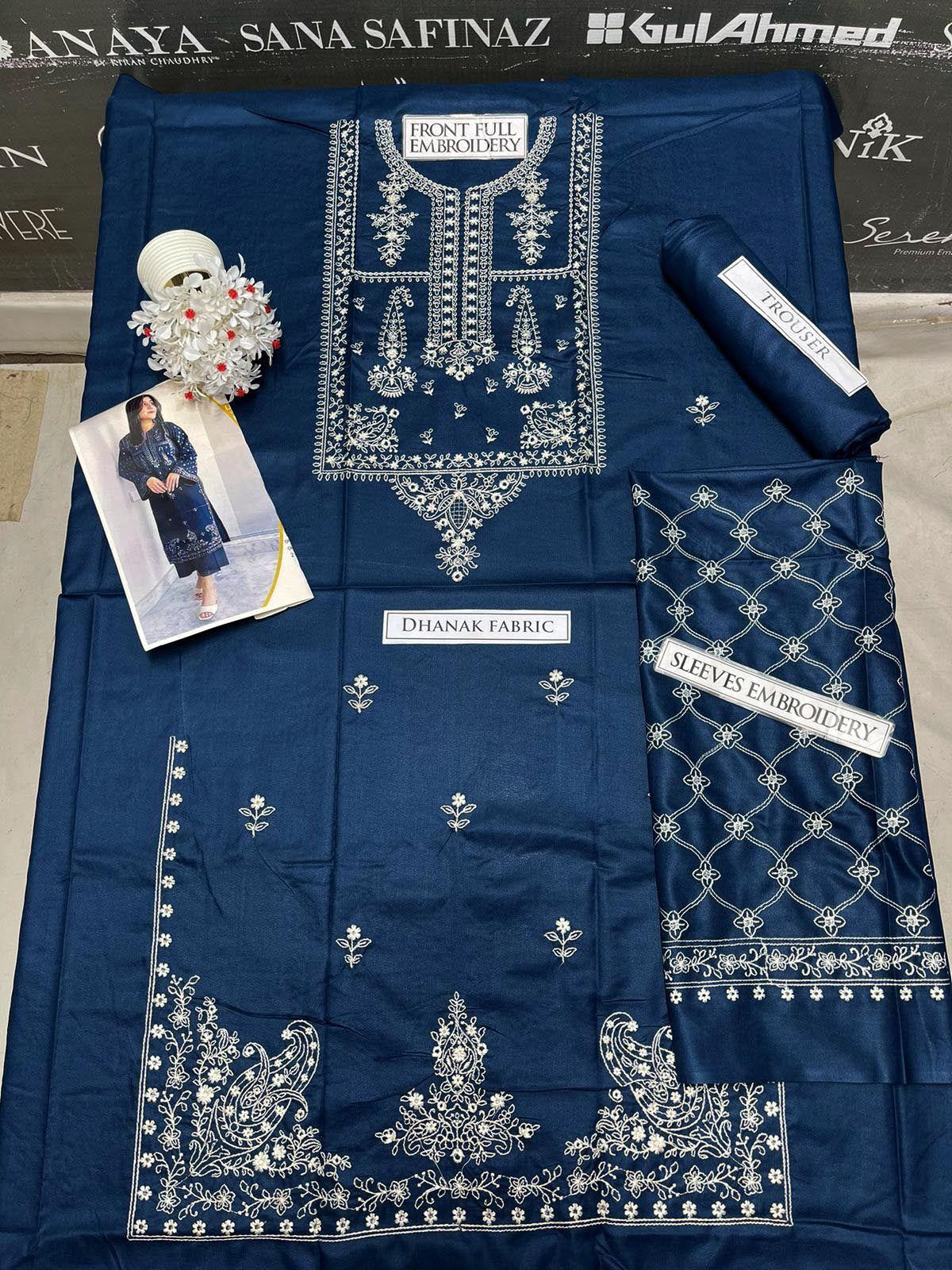 DFW-1010 Sapphire Embroidery 2PC Dhanak Suit