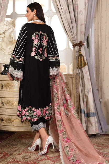 DFW-1053 Crimson Heavy Embroidery 3PC Dhanak Suit