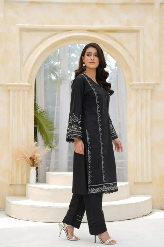 DFW-1011 Azure Embroidery 2PC Dhanak Suit