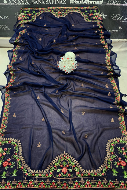 DFW-579 Maria B Heavy Embroidery 3Pc Lawn Suit