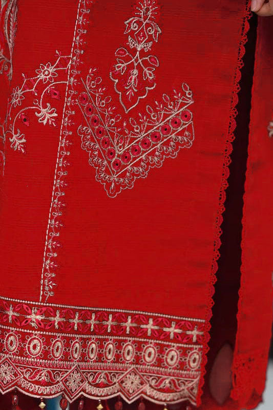 DFW-1136 A Sling Heavy  Embroidery 3PC Dhanak Suit