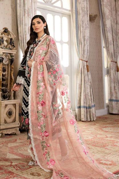 DFW-1053 Crimson Heavy Embroidery 3PC Dhanak Suit
