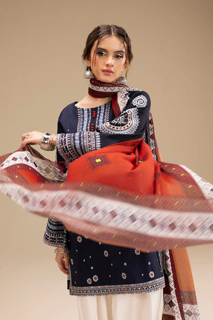 DFW-882 Jazmin Heavy Embroidery 3PC Linen Suit