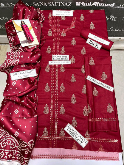 DFW-994 Cross Stitch Heavy Embroidery 3PC Dhanak Suit