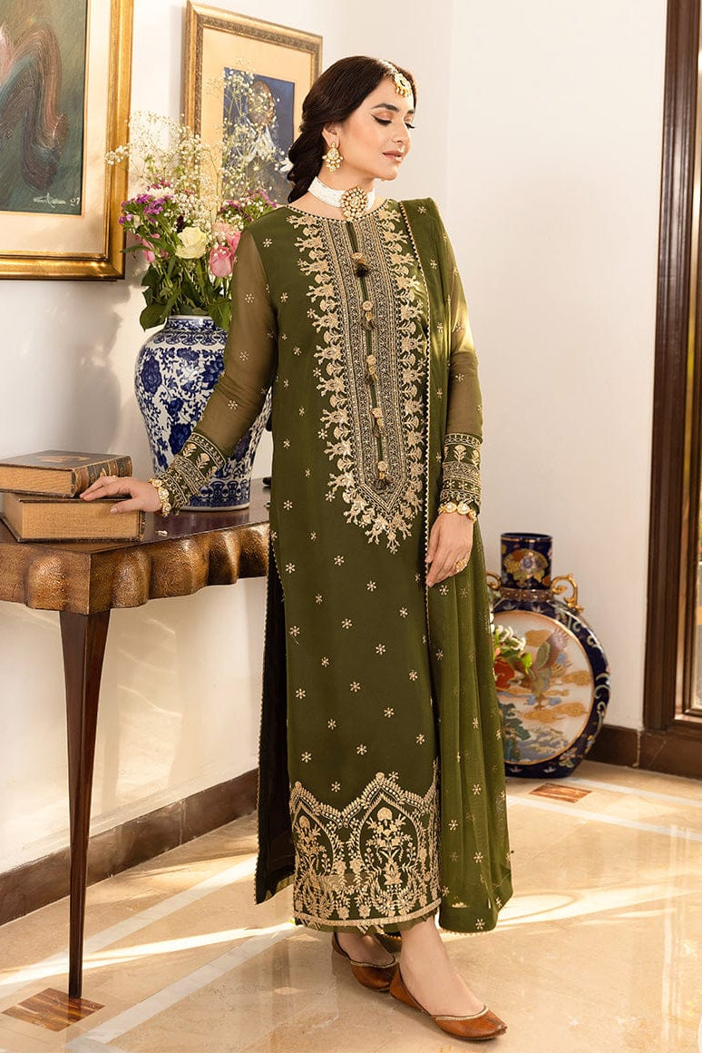 DFW-1153 Asim Jofa Heavy Embroidery 3PC Dhanak Suit